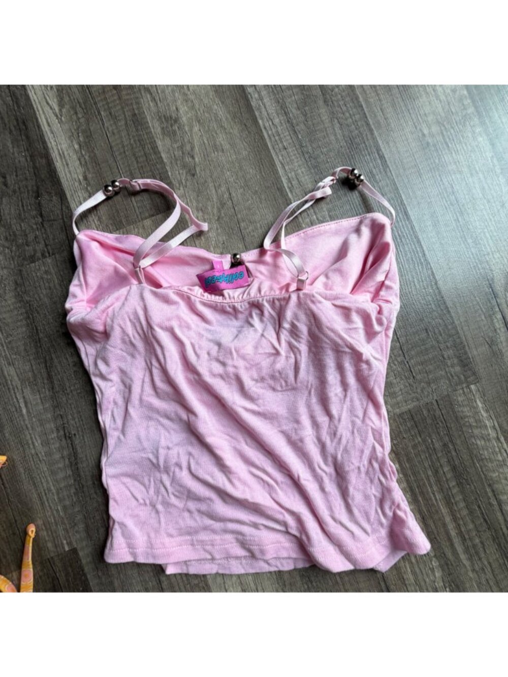 Edikted Pink Draped Tank Top With Adjustable Straps - Picture 6 of 7